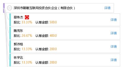 深圳市朝暾互聯網投資合伙企業(yè) 有限合伙